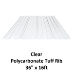 Polycarbonate Skylight , Clear 9^ O/C 36^ wide 16'