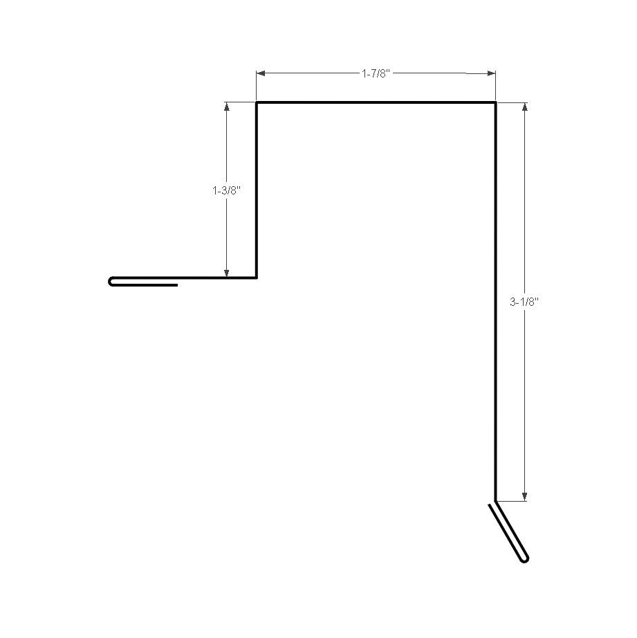 Standing Seam Gable Cap 1-1/2"  Bone White