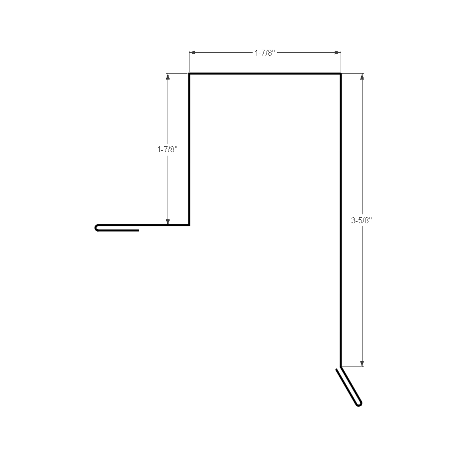 Standing Seam Gable Cap 2"  Bone White