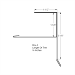 Standing Seam Gable Starter F 1-1/2^ (Custom Length)  Black