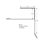 Standing Seam Gable Starter F 1^ (Custom Length)  Bone White