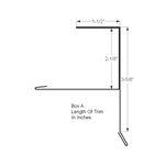 Standing Seam Gable Starter F 2^ (Custom Length)  Bone White