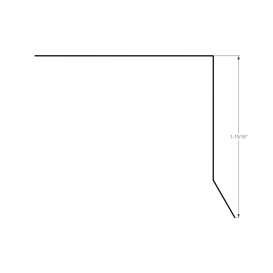 Standing Seam Gable Starter F Cleat  Galvalume