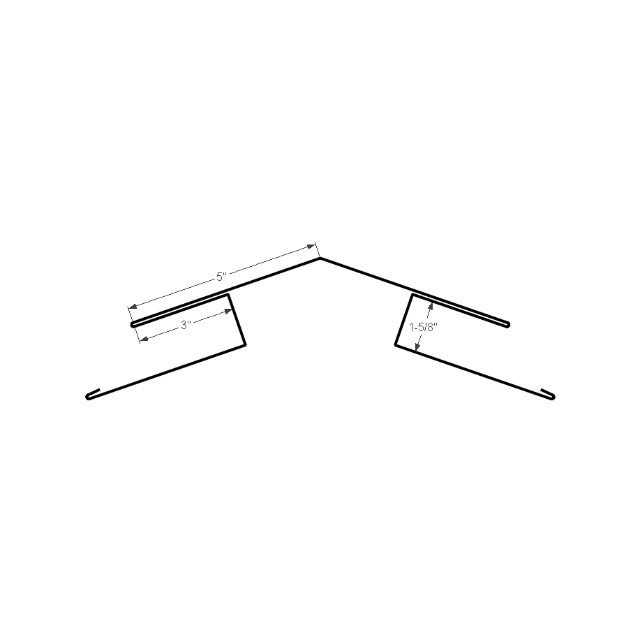 Standing Seam Hip Cap 1-1/2"  Bone White