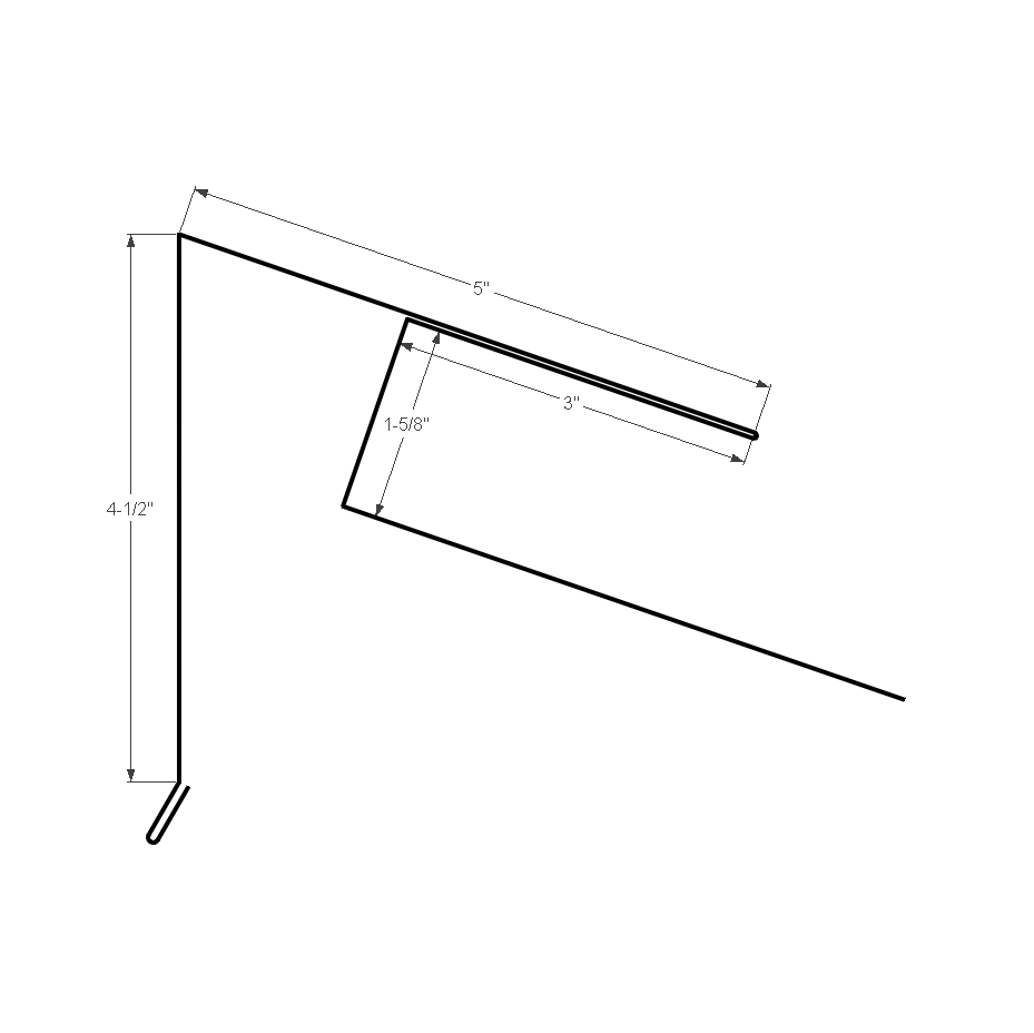 Standing Seam Ridge Drip with J 1-1/2"  Bone White