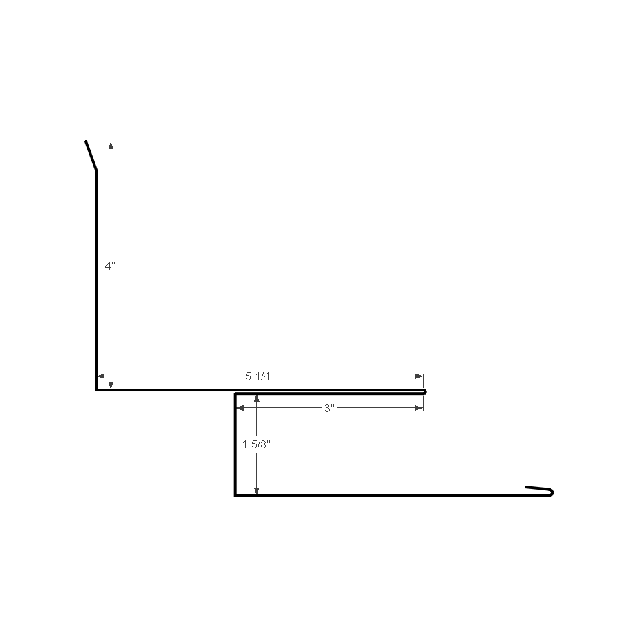 Standing Seam Side Wall with J, 5-1/4" Face, 1-1/2"  Charcoal