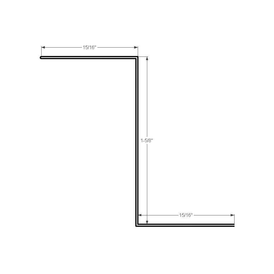 Standing Seam Z-Bar 1-1/2"  Black