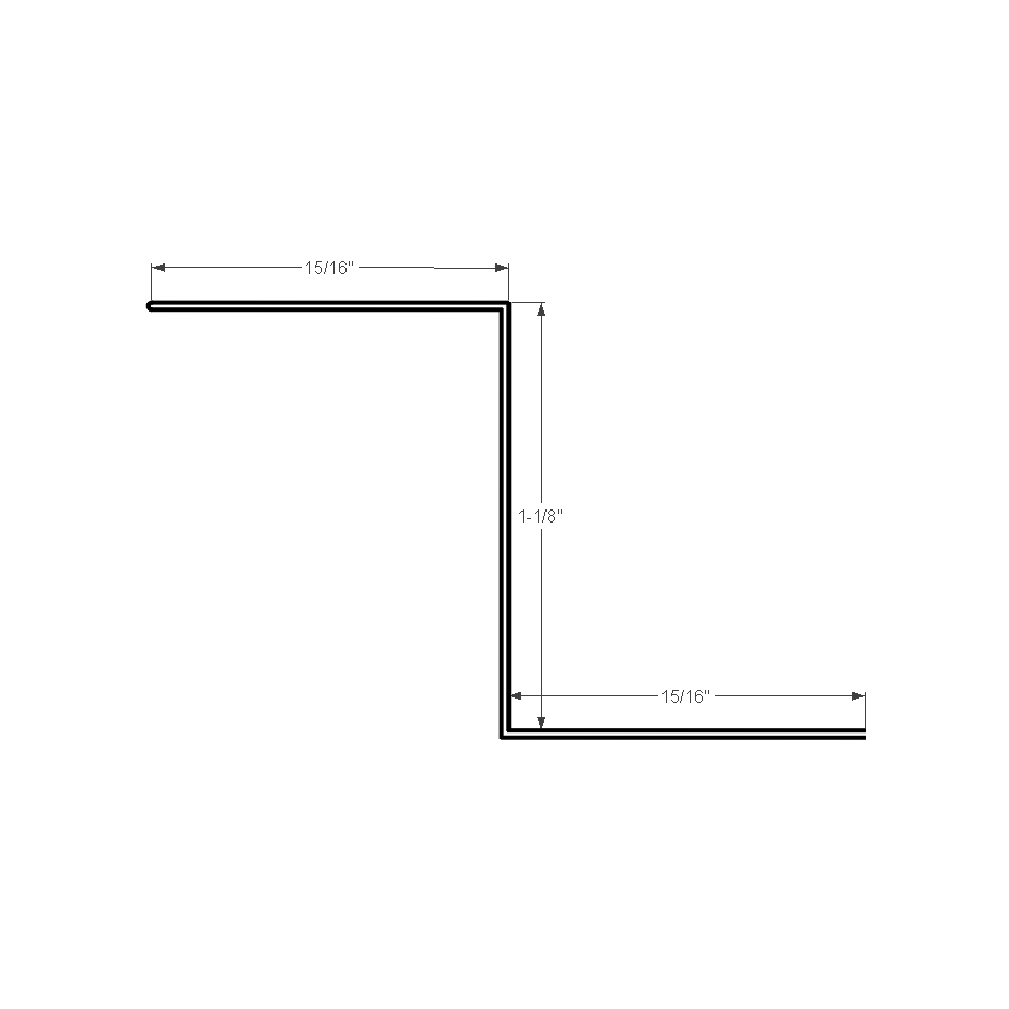 Standing Seam Z-Bar 1"  Black