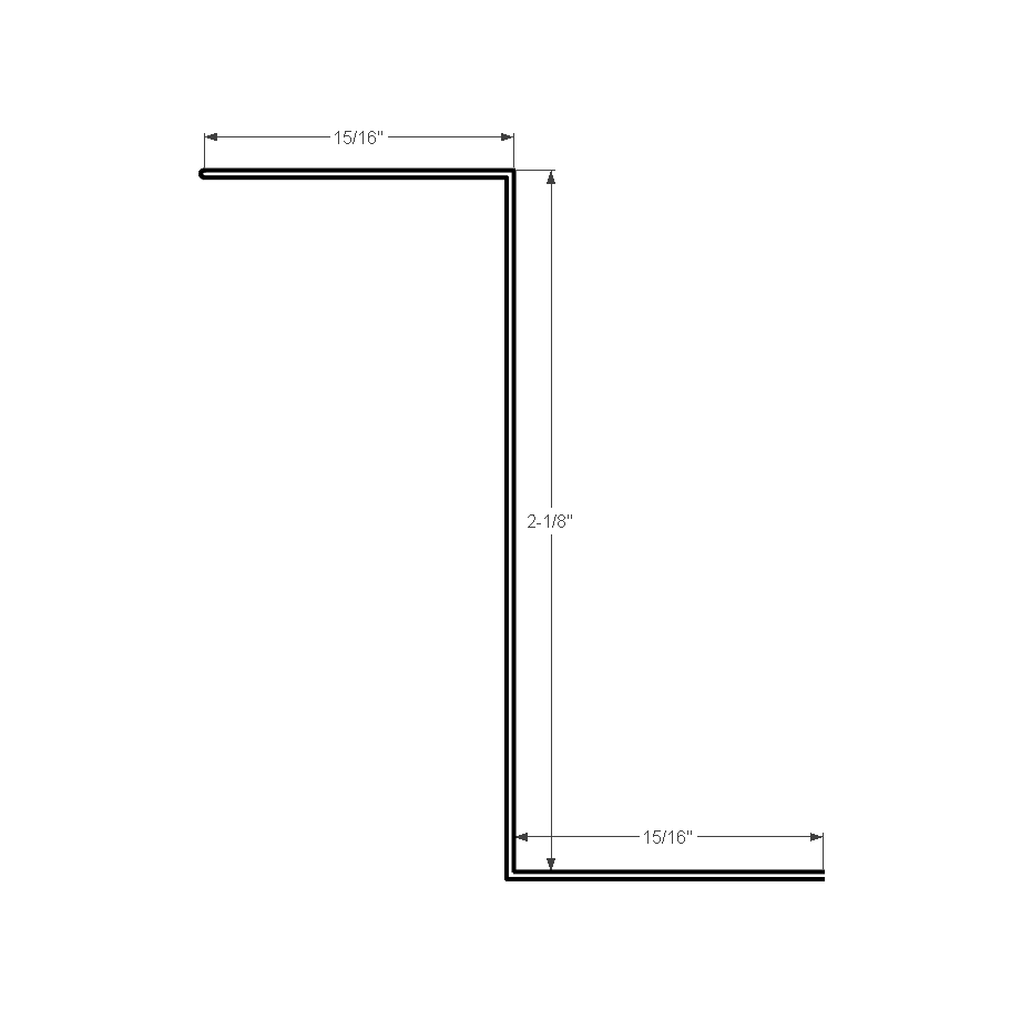 Standing Seam Z-Bar 2"  Black