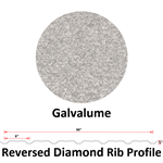 29Ga. 36^ REVERSED Diamond Rib  Galvalume