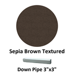 Down Pipe 3^x3^  Sepia Brown Textured