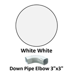 Down Pipe Elbow 3^x3^  White White