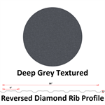 29Ga. 36^ REVERSED Diamond Rib  Deep Grey Textured