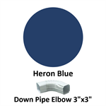 Down Pipe Elbow 3^x3^  Heron Blue