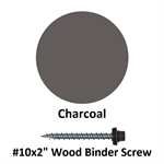 #10x2^ Wood Binder Screw  Charcoal