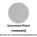 #12-14x1-1/2'' Pancake Head Self Drilling Screw  Galvanized