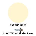 #10x1^ Wood Binder Screw  Antique Linen