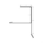 Standing Seam Gable Starter F 2^  Bone White