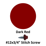 #12x3/4^ Stitch Screw  Dark Red