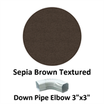 Down Pipe Elbow 3^x3^  Sepia Brown Textured