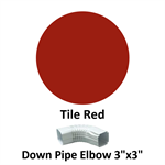 Down Pipe Elbow 3^x3^  Tile Red