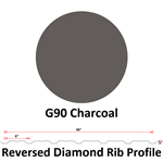 26Ga. 36^ REVERSED Diamond Rib  G90  Charcoal