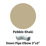 Down Pipe Elbow 3^x3^  Pebble Khaki