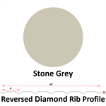 29Ga. 36^ REVERSED Diamond Rib  Stone Grey