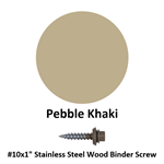 #10x1^ Stainless Steel Wood Binder Screw  Pebble Khaki