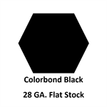 28 Ga. 42^ x 120^ Flat Stock  COLORBOND Black