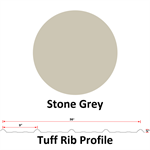 29Ga. 36^ Tuff Rib  Stone Grey