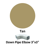 Down Pipe Elbow 3^x3^  Tan