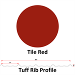 29Ga. 36^ Tuff Rib  Tile Red