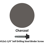 #12x1-1/4'' Self Drilling Steel Binder Screw  Charcoal