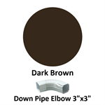 Down Pipe Elbow 3^x3^  Dark Brown