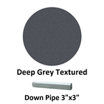 Down Pipe 3^x3^  Deep Grey Textured