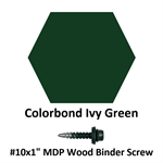 #10x1^ MDP Wood Binder Screw  Colorbond Ivy Green