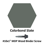 #10x1^ MDP Wood Binder Screw  Colorbond Slate