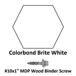 #10x1^ MDP Wood Binder Screw  Colorbond Brite White