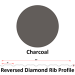 29Ga. 36^ REVERSED Diamond Rib  Charcoal