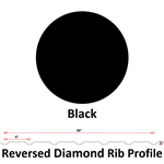 29Ga. 36^ REVERSED Diamond Rib  Black