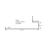 Jamb Trim with Ninety 1-1/2^ (Custom Length)  Galvanized