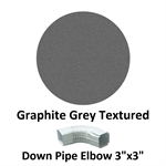 Down Pipe Elbow 3^x3^  Graphite Grey Textured