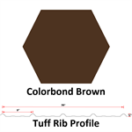 28Ga. 36^ Tuff Rib  COLORBOND Brown