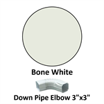 Down Pipe Elbow 3^x3^  Bone White