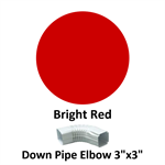 Down Pipe Elbow 3^x3^  Bright Red