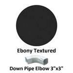 Down Pipe Elbow 3^x3^  Ebony Textured