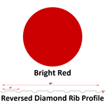 29Ga. 36^ REVERSED Diamond Rib  Bright Red