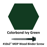 #10x2^ MDP Wood Binder Screw  Colorbond Ivy Green