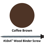 #10x4^ Wood Binder Screw  Coffee Brown